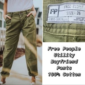 Free People Utility Boyfriend Pants